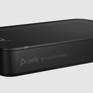 HP Poly Studio G62 siyah modüler video konferans codec ön açılı görünüm