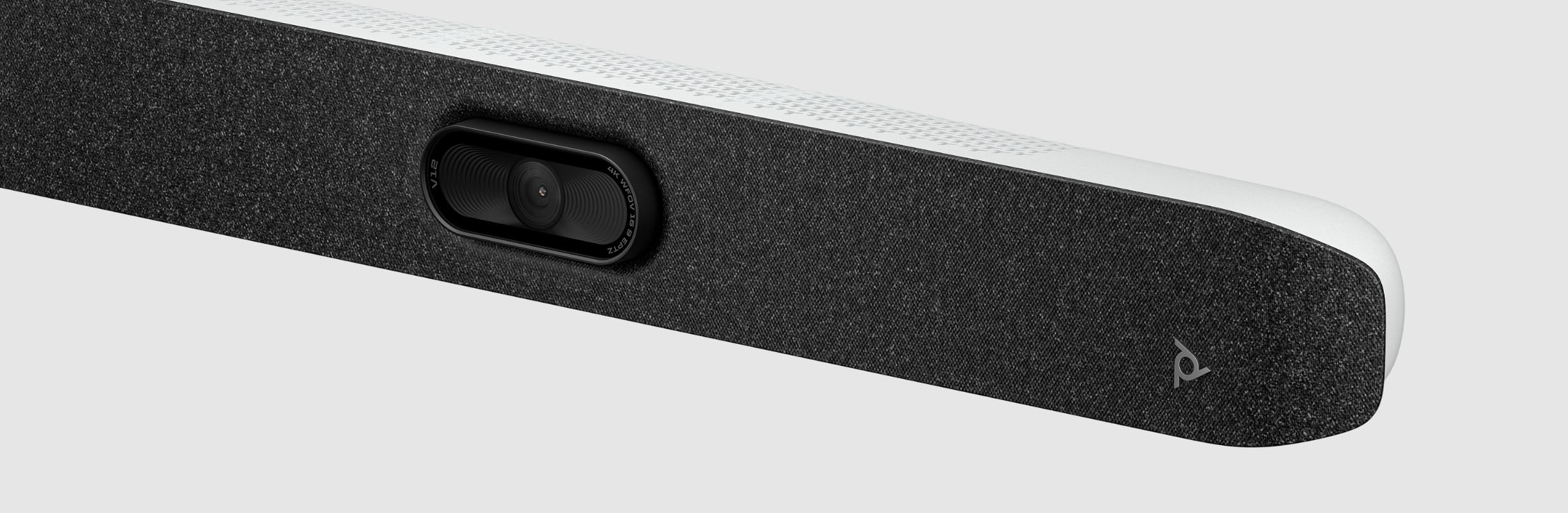 HP Poly Studio V12 kamera ve siyah ön yüz yakın çekim