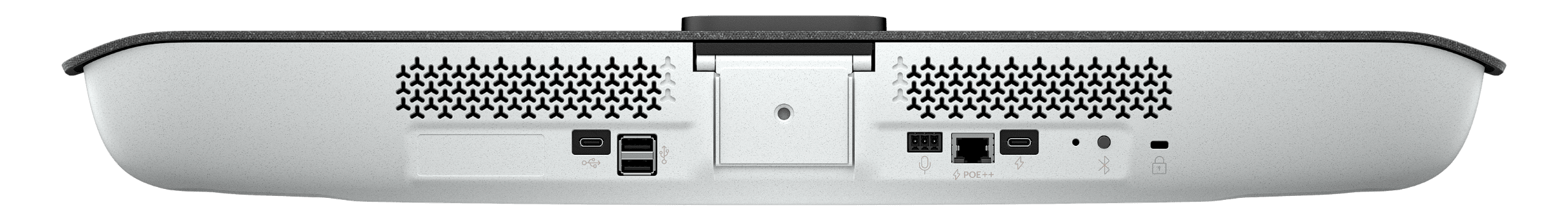 HP Poly Studio V12 USB video konferans barı arka bağlantı görünümü