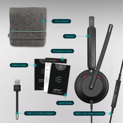 EPOS IMPACT 760 USB UC Stereo Kulaklık - Görsel 2